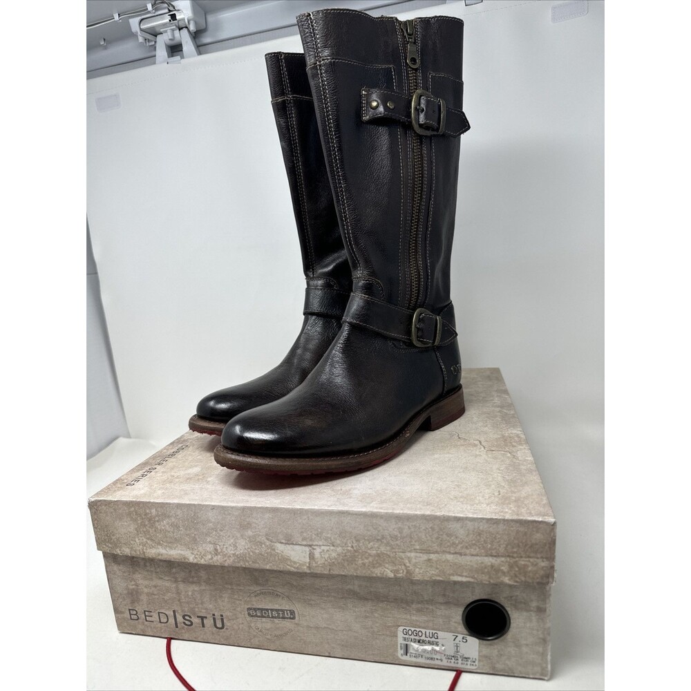 Bed Stu Black Leather Winter Boots